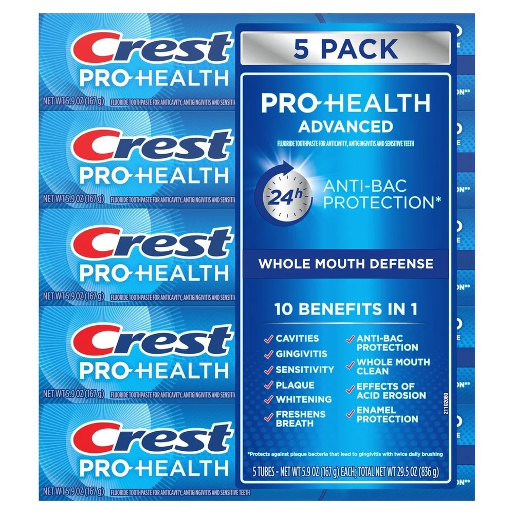 Crest Pro Health Advanced Toothpaste Deep Clean Mint 5 Pack 5.9oz Each